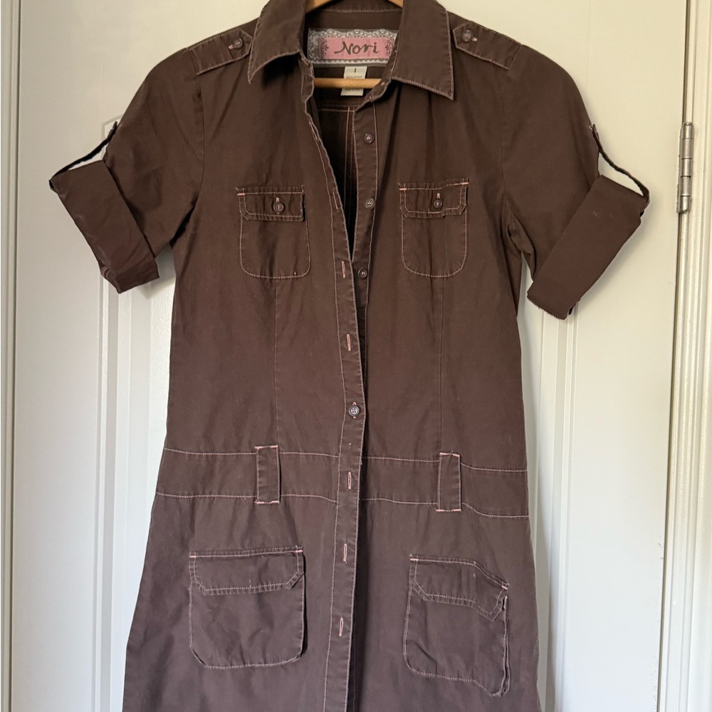 Nori Pink and Brown Cotton Label